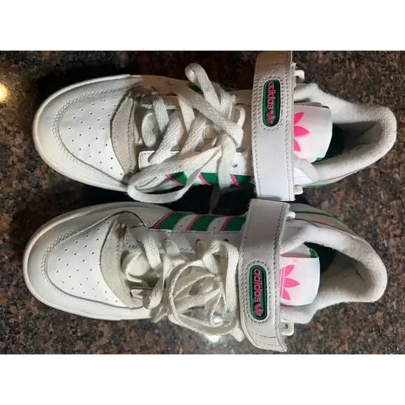 adidas Women's Forum Low Basketball "Watermelon" Green/Pink Size 8.5 - Picture 12 of 16